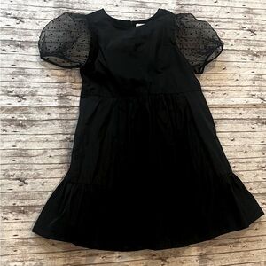 Black Zara dress with mesh sleeves